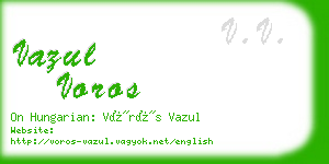 vazul voros business card